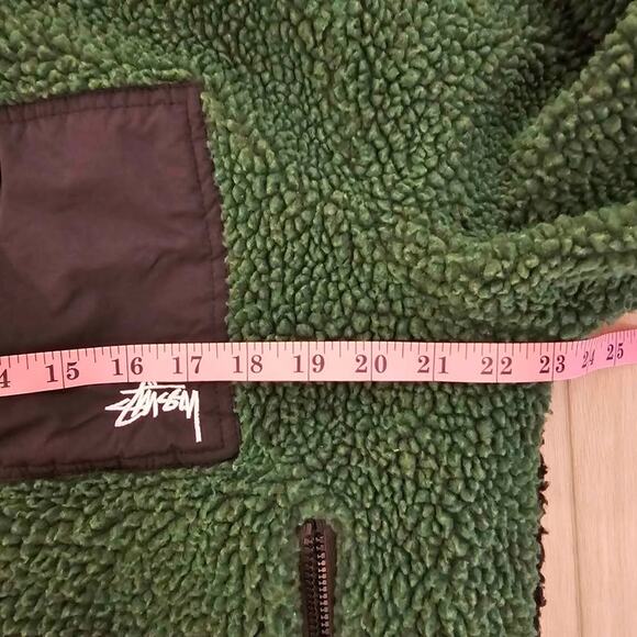 Green Stussy Reversible 8-Ball Fleece (RARE DS) - Picture 7 of 7